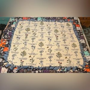NEW Handmade Flowers W Their Names Fleece Blanket